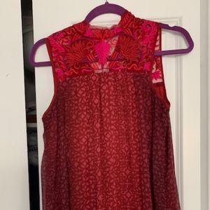 Anthropology Red Swing Dress